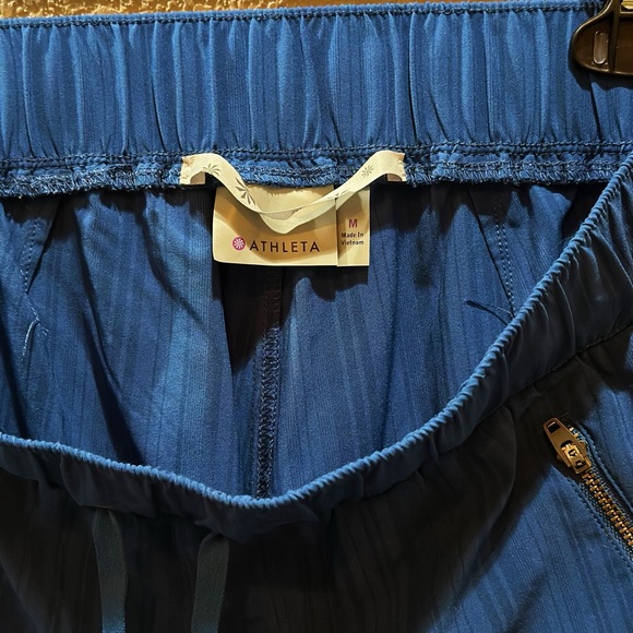 Athleta Blue Stripe Away Short, Size Med - Picture 3 of 3